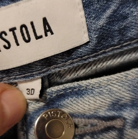 Pistola LA "Bobbie" Wide Leg Ankle Distressed  Womens Jeans Size 30 - Picture 4 of 8